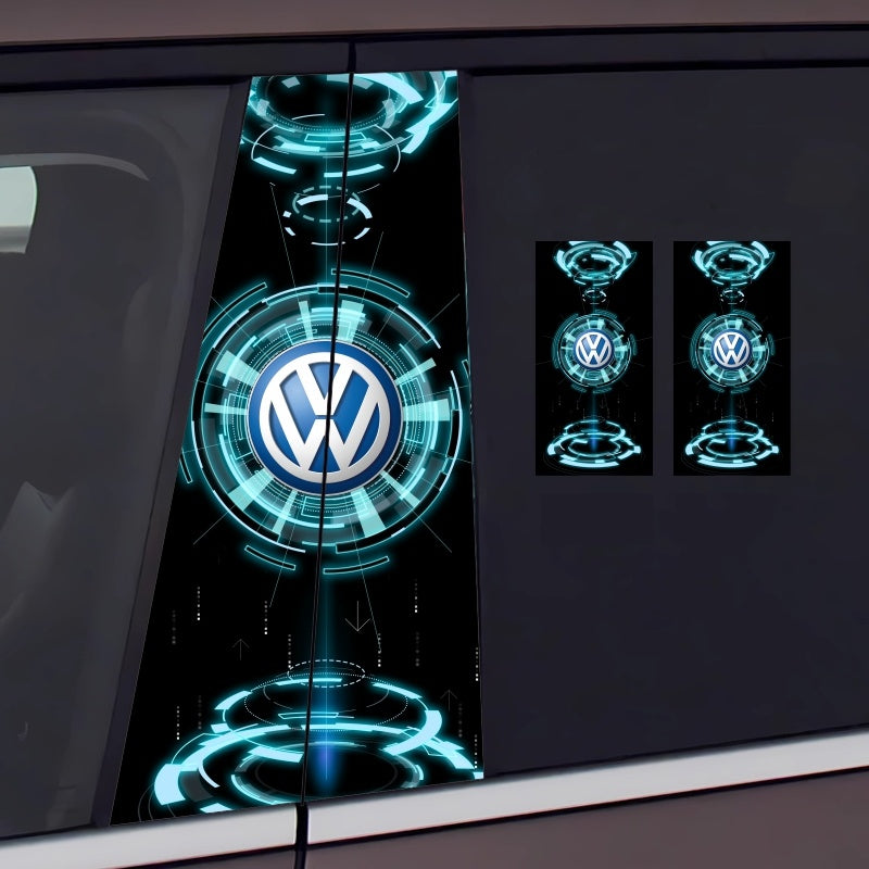 Cool Tech Style Car Pillar Decorative Stickers